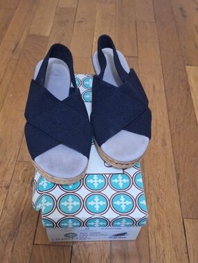Size 6 Charleston Shoe Company Black  Atlantic Sandals